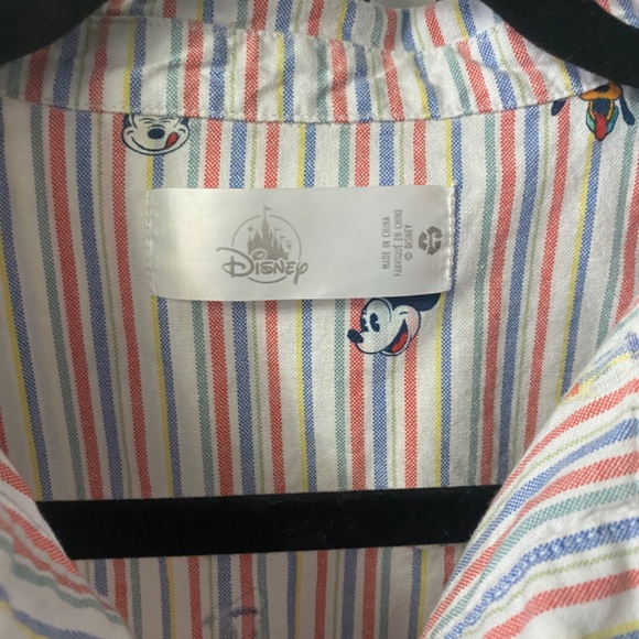 - Disney Men's Button Shirt Mickey Donald Pluto Goofy Faces Size M - Picture 2 of 3